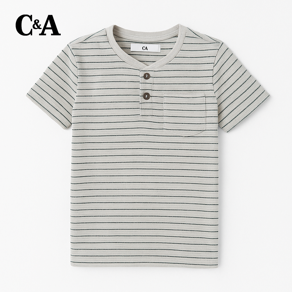 Grey button down t-shirt