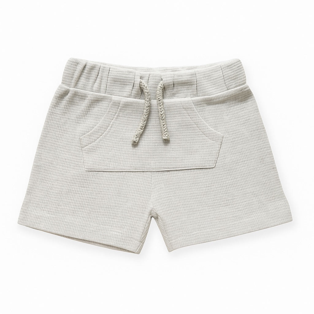 GREY KNITTED SHORTS