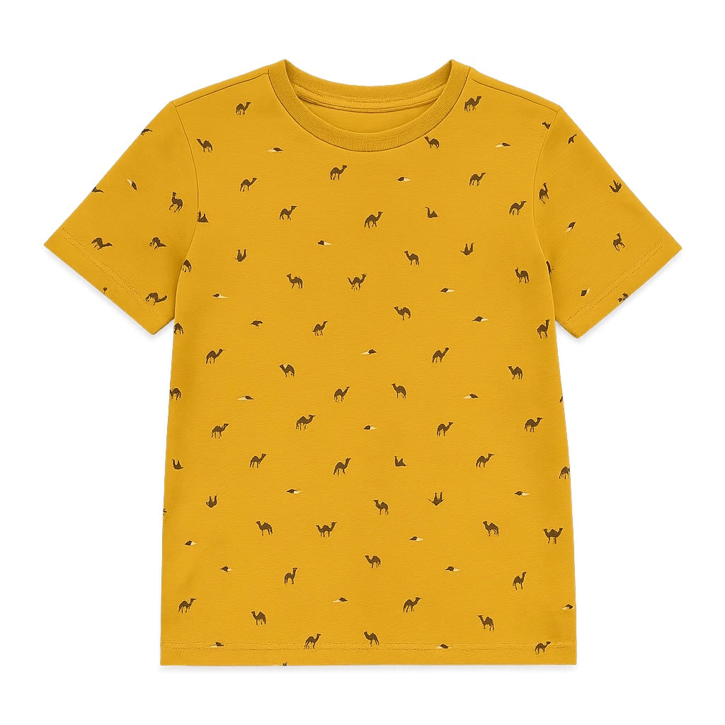Camel print t-shirt