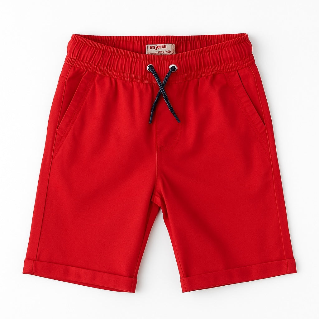 DP RED PLAIN SHORTS