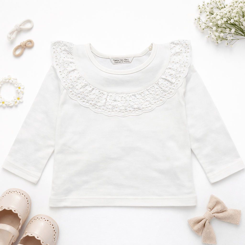 EMBROIDERY WHITE T-SHIRT