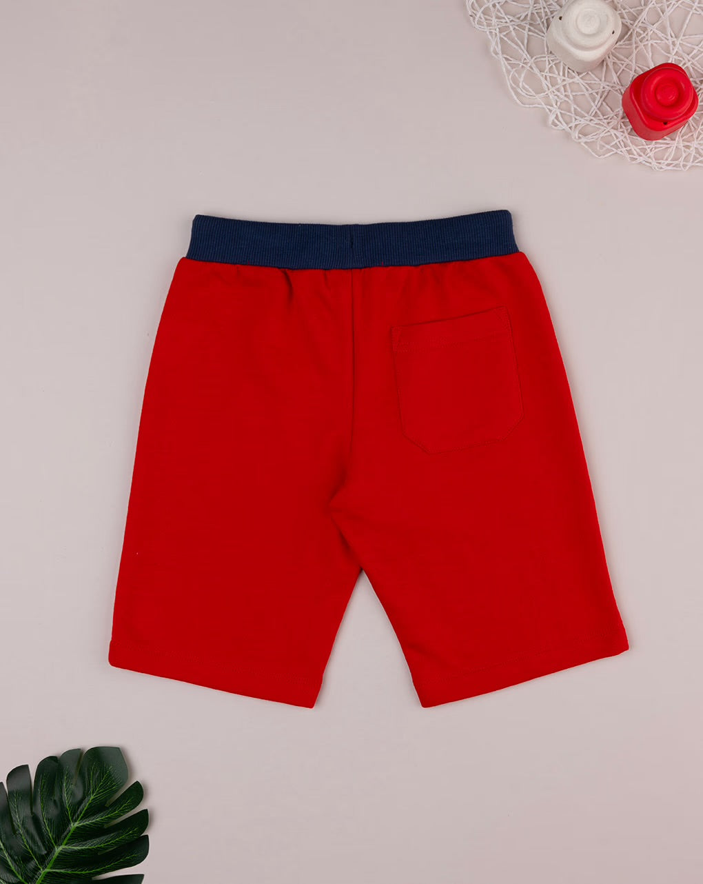 Two Tone Terry Red Shorts