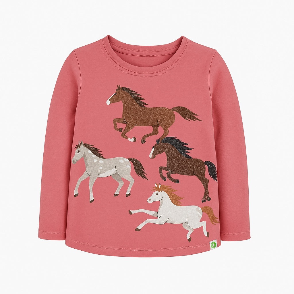 Want to Dress Your Baby in a Fun Horse Run T Shirt