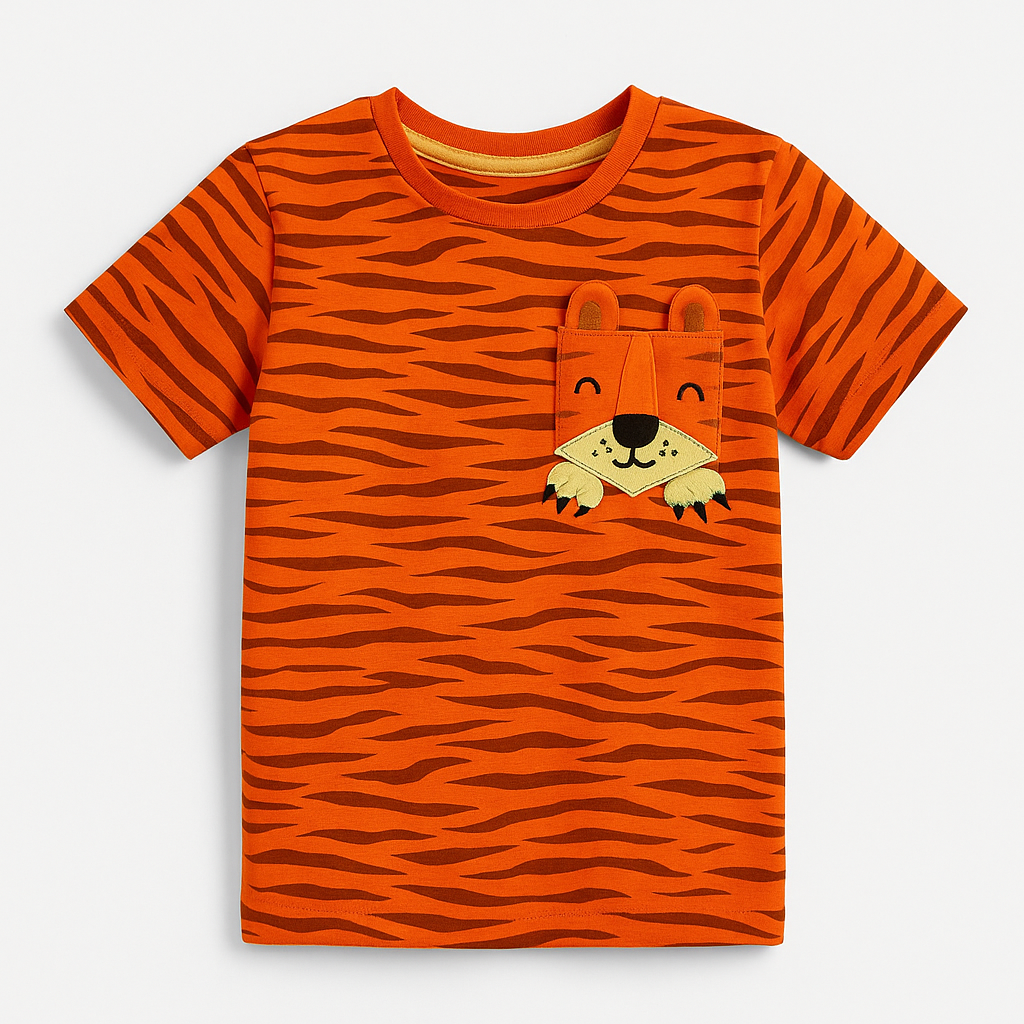 Orange tiger t-shirt