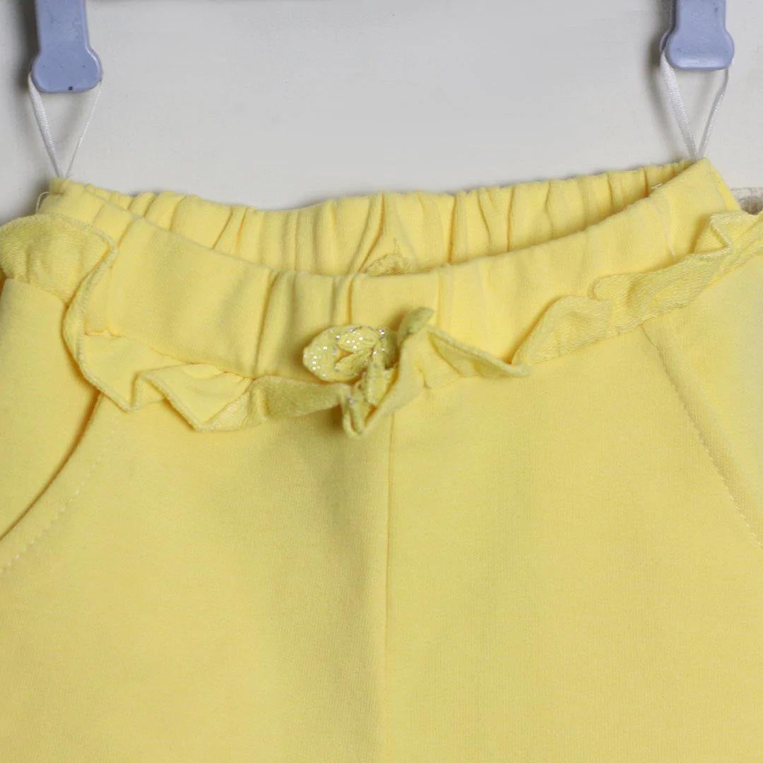 YELLOW WAIST FLARE TROUSER