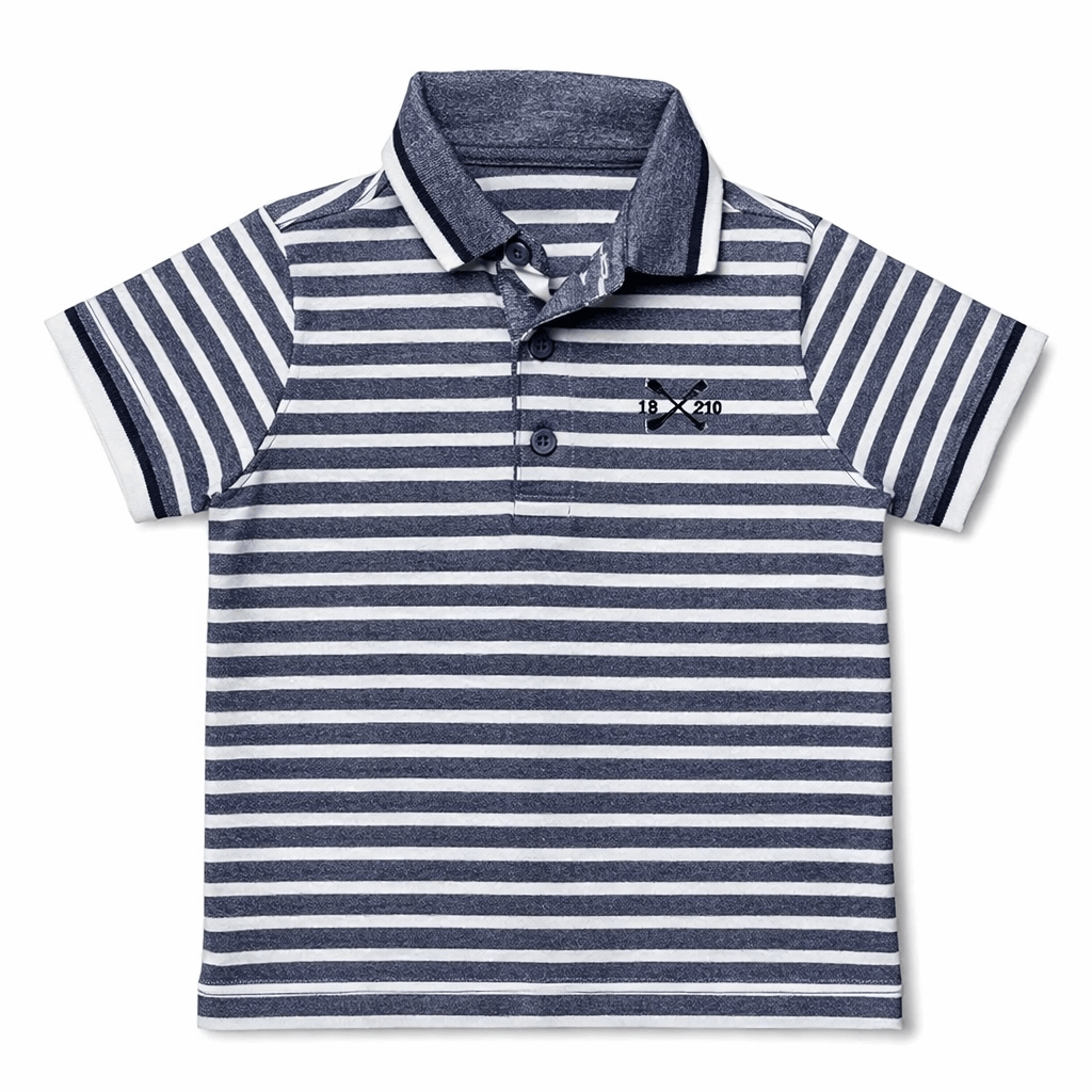 STRIPE HEATHER POLO SHIRT