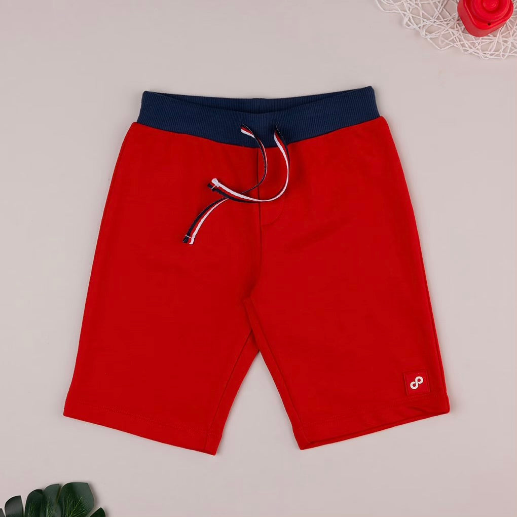 Two Tone Terry Red Shorts