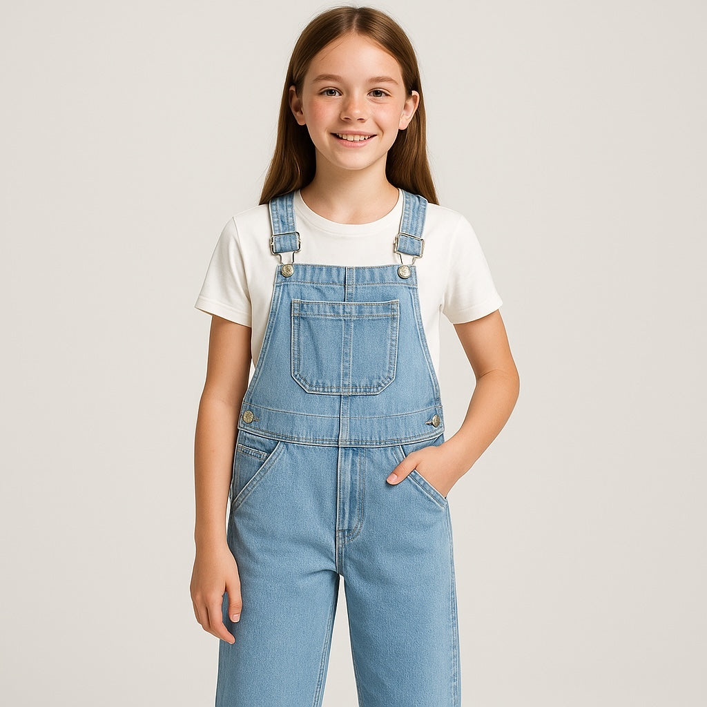 STRAIGHT DENIM DUNGAREES