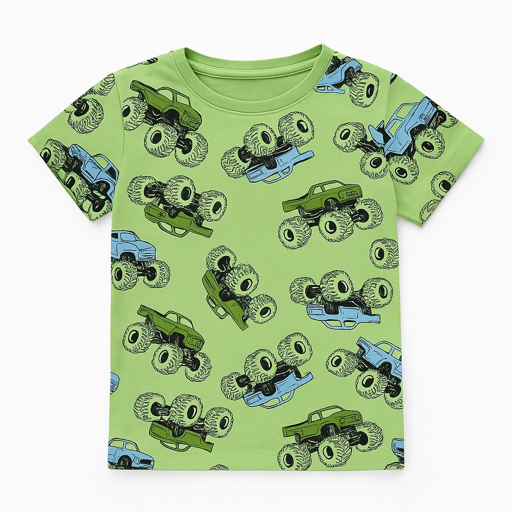 MONSTER TRUCK GREEN T-SHIRT