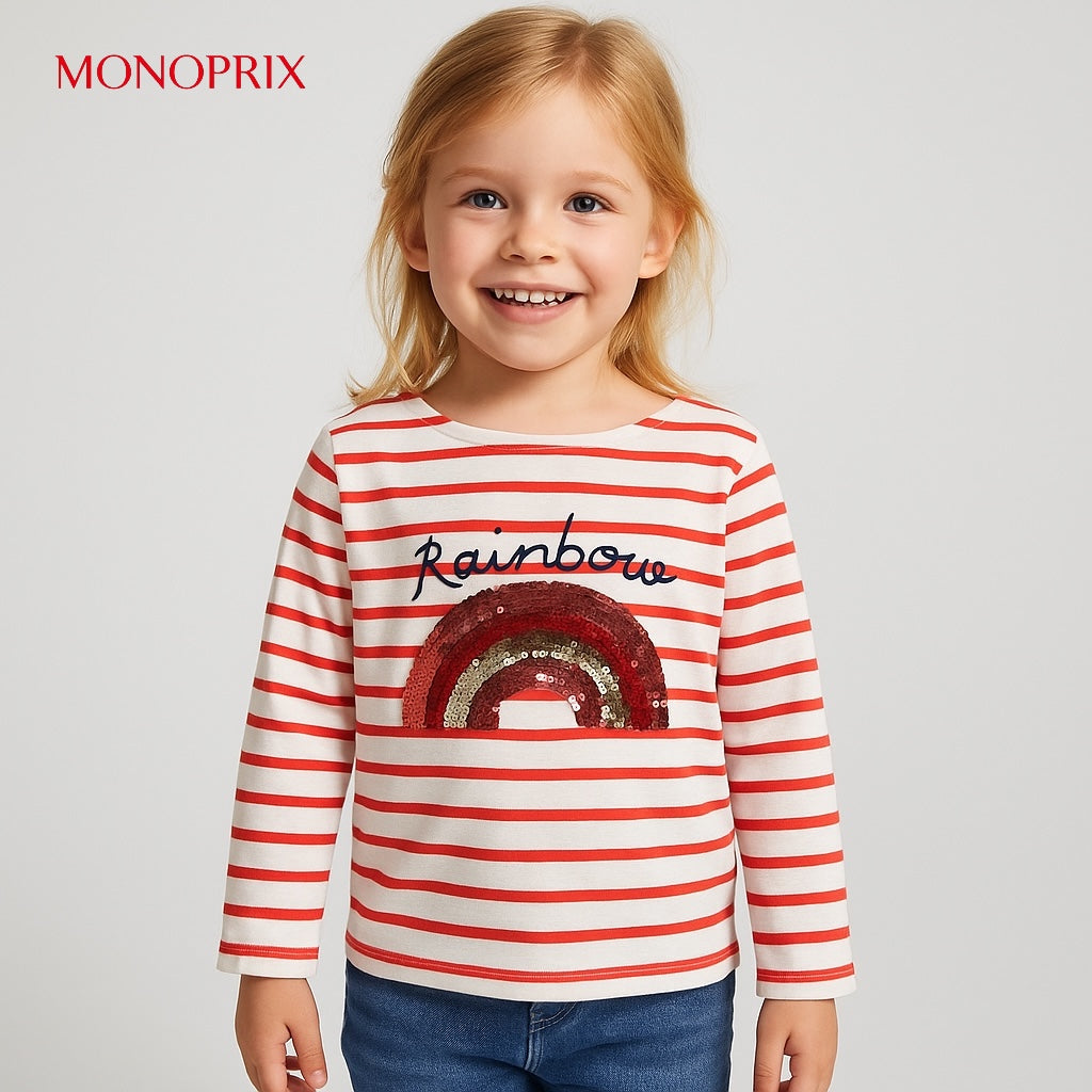 RAINBOW T-SHIRT PINK