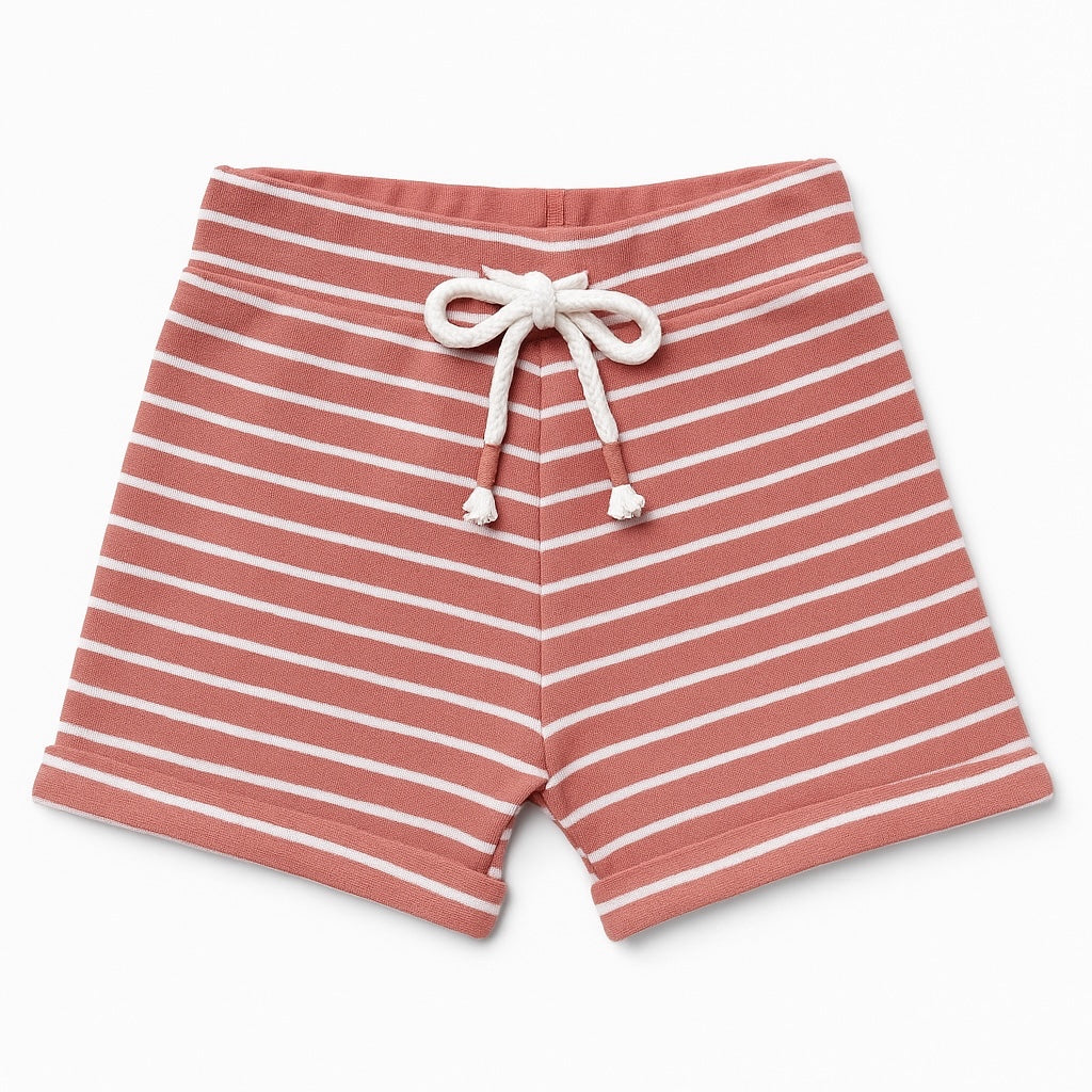 STRIPE PEACH SHORTS