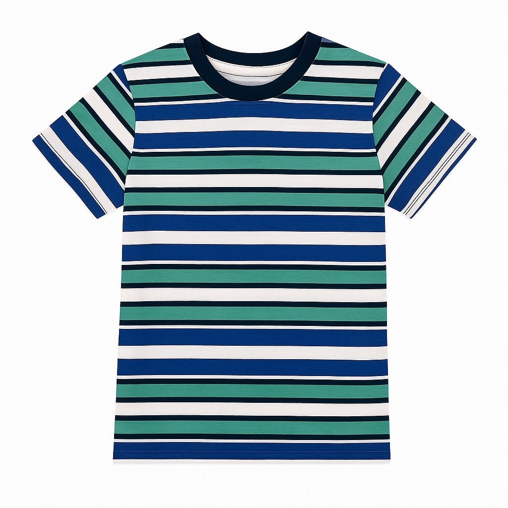 LINING GREEN AND BLUE T-SHIRT