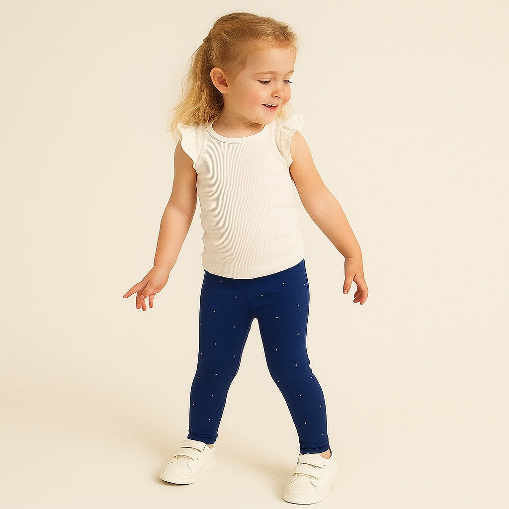 DOTTED NAVY BLUE LEGGING