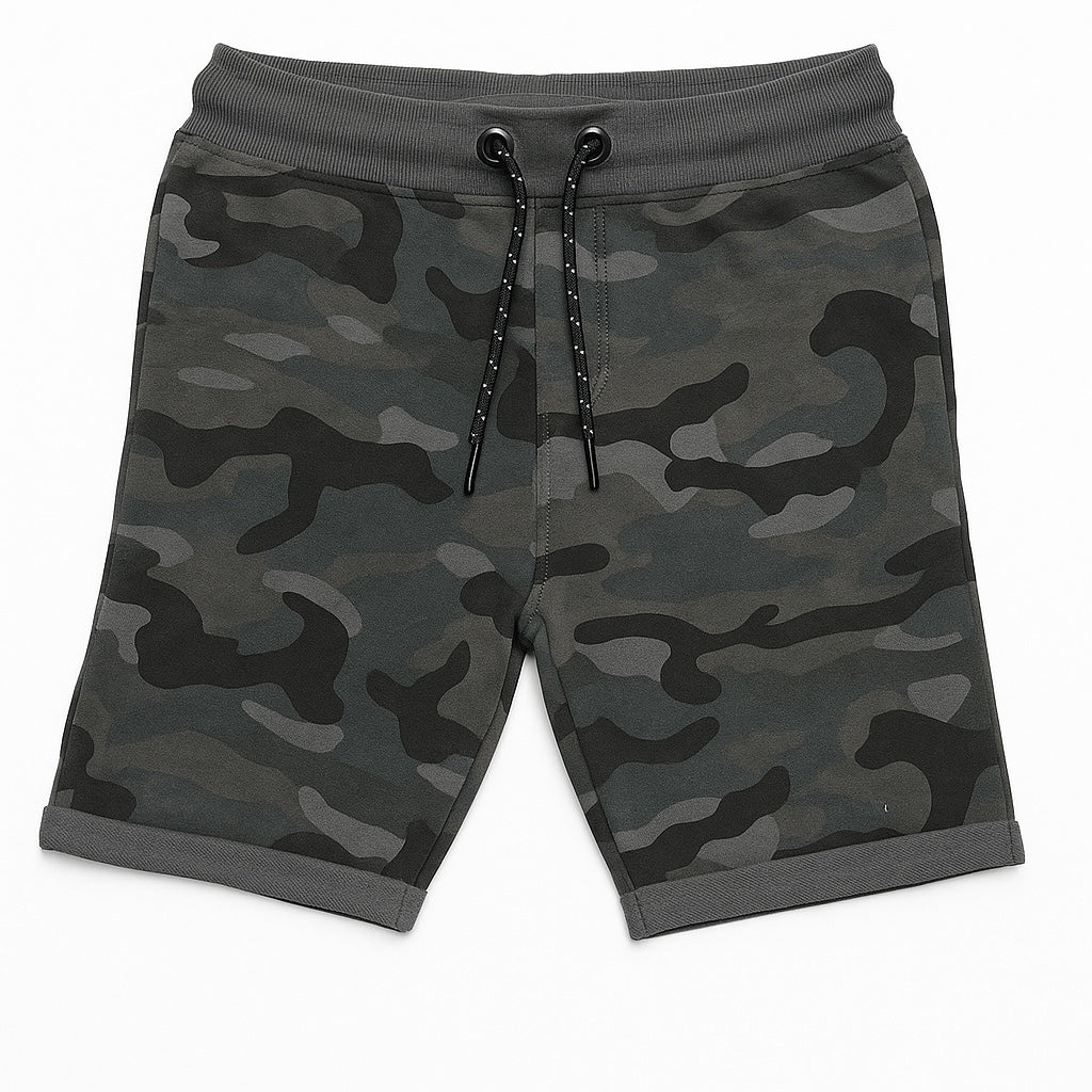 CAMOUFLAGE GREY TERRY SHORTS