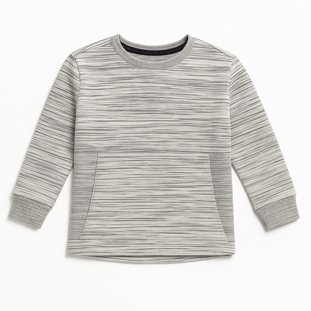 HEATHER WHITE SWEATSHIRT