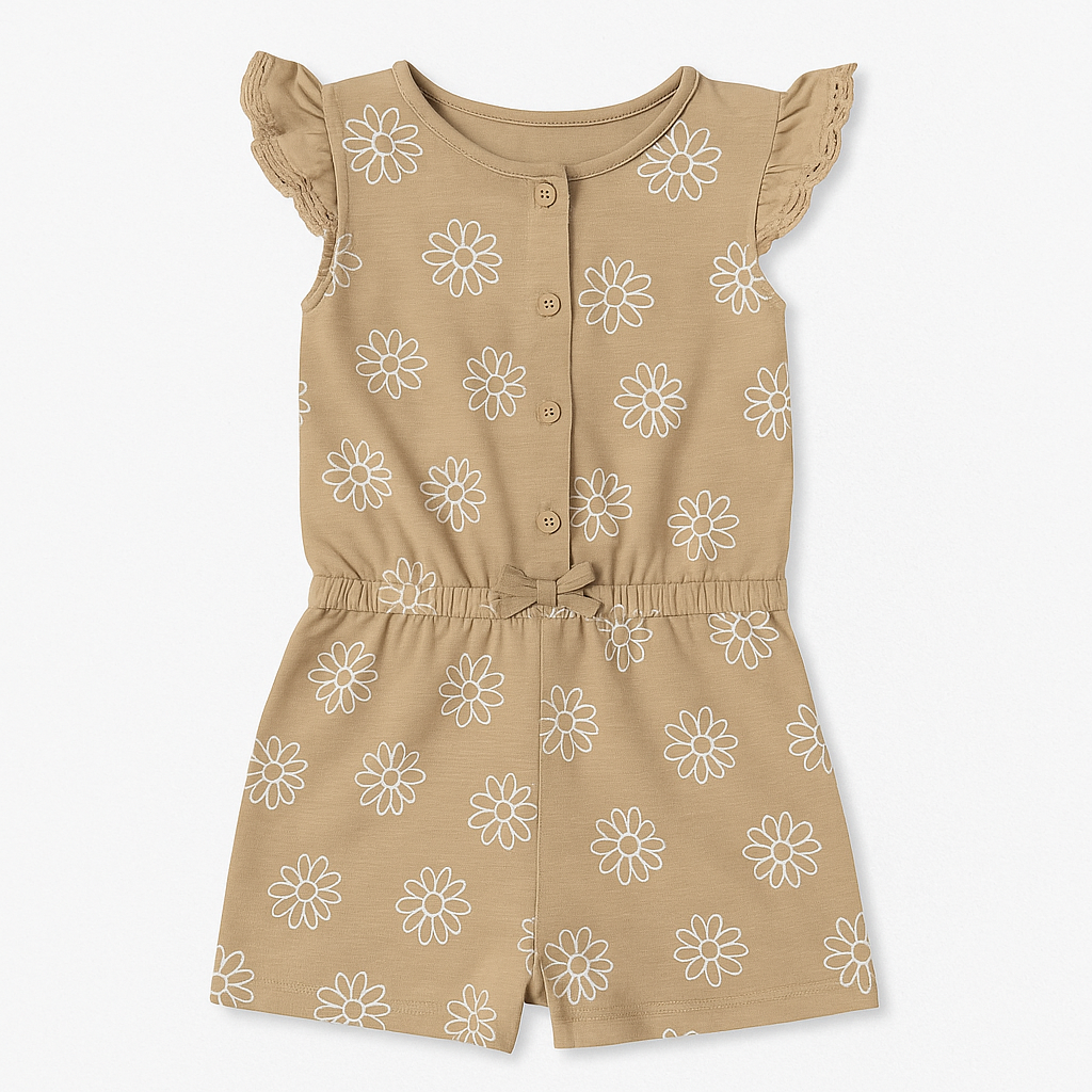 Floral button down jumpsuit