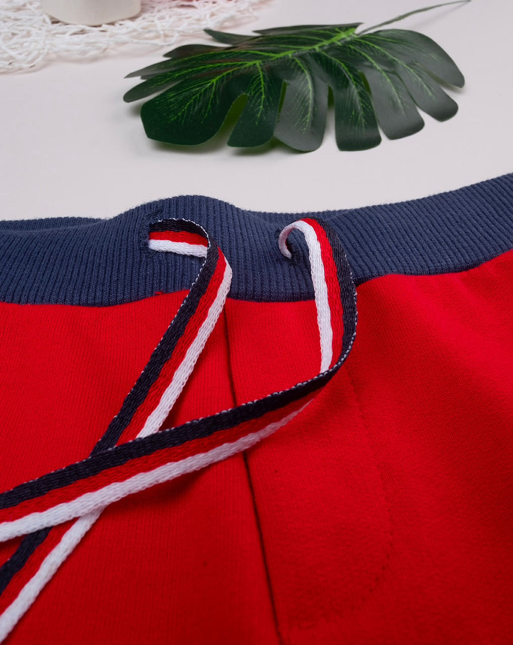 Two Tone Terry Red Shorts