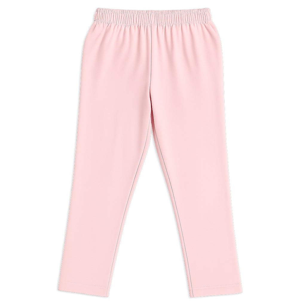 Light fabric baby pink summer casual trouser