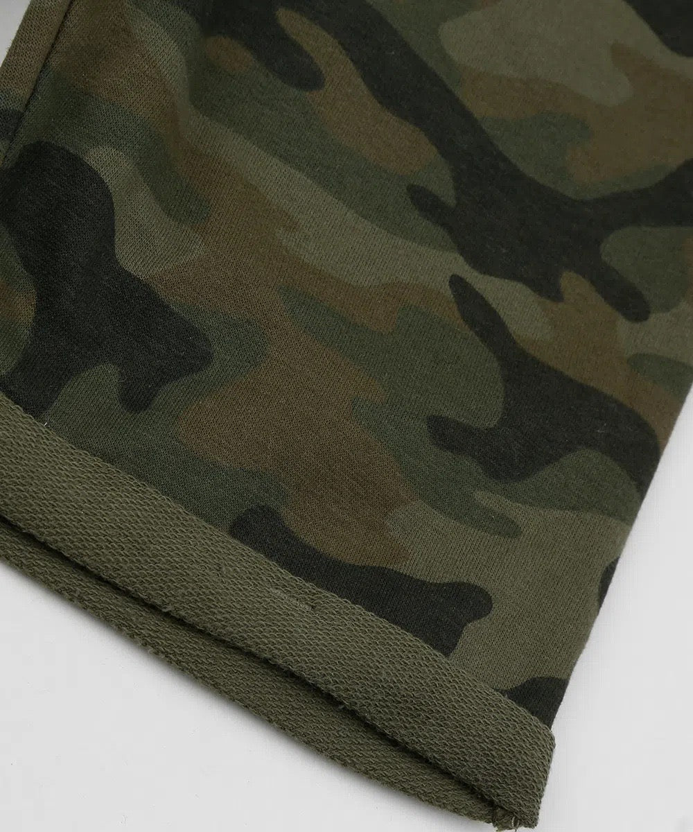 Camouflage terry shorts