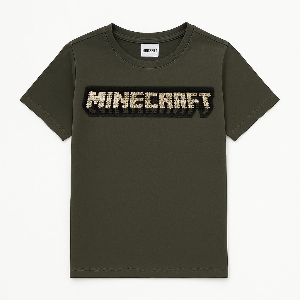 Minecraft sequence army green t-shirt