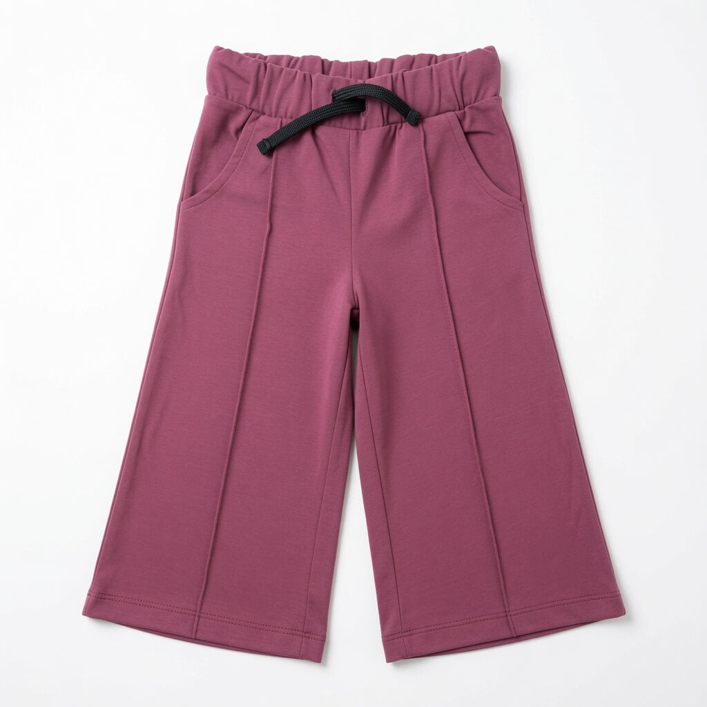 WIDE LEG SUMMER TROUSER MAROON