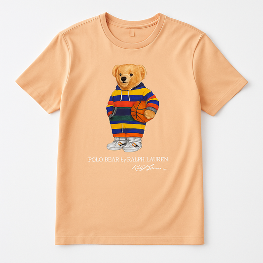 Printed bear light yellow t-shirt