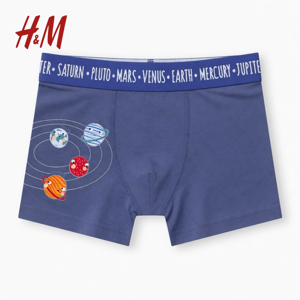 PLANETS PRINTED GREY BOXERS