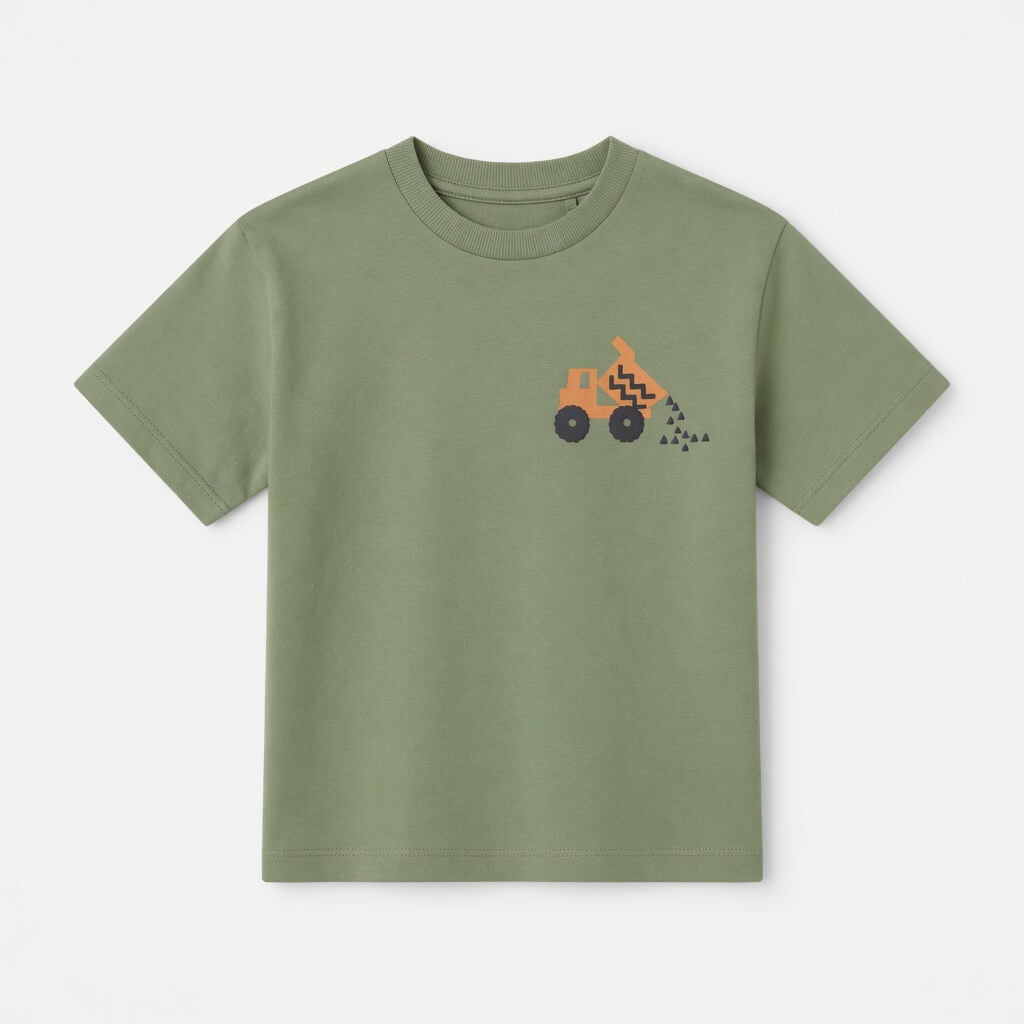 TRACTOR PRINT GREEN T-SHIRT