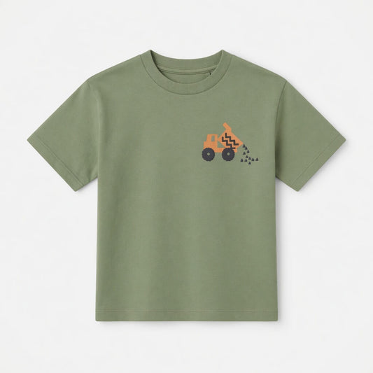 TRACTOR PRINT GREEN T-SHIRT