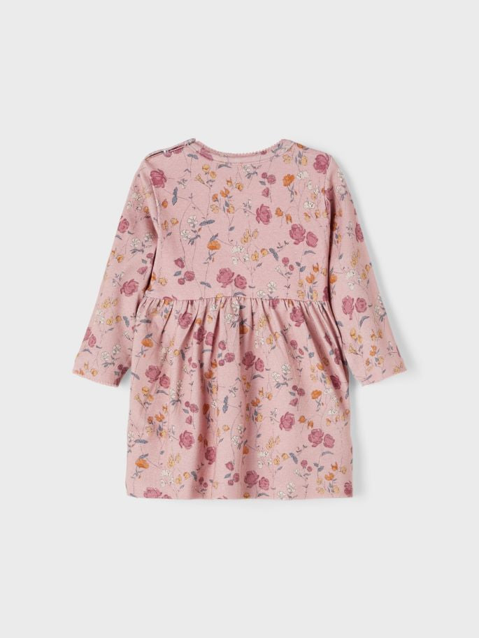 FLORAL PINK SOFT FABRIC FROCK