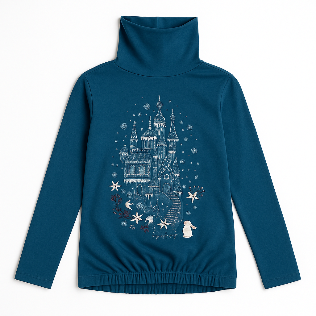 Princess castle high neck t-shirt