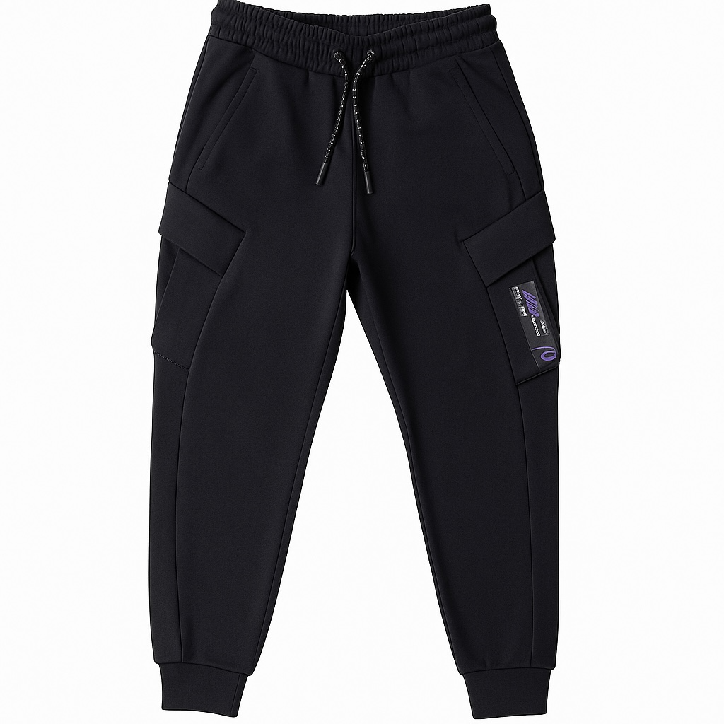 POCKET FASHION BLACK TROUSED