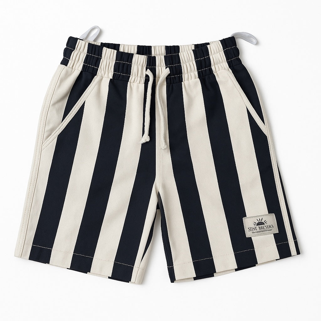 Stripe Black and White Shorts for Baby Boys That Make Everyday Outfits