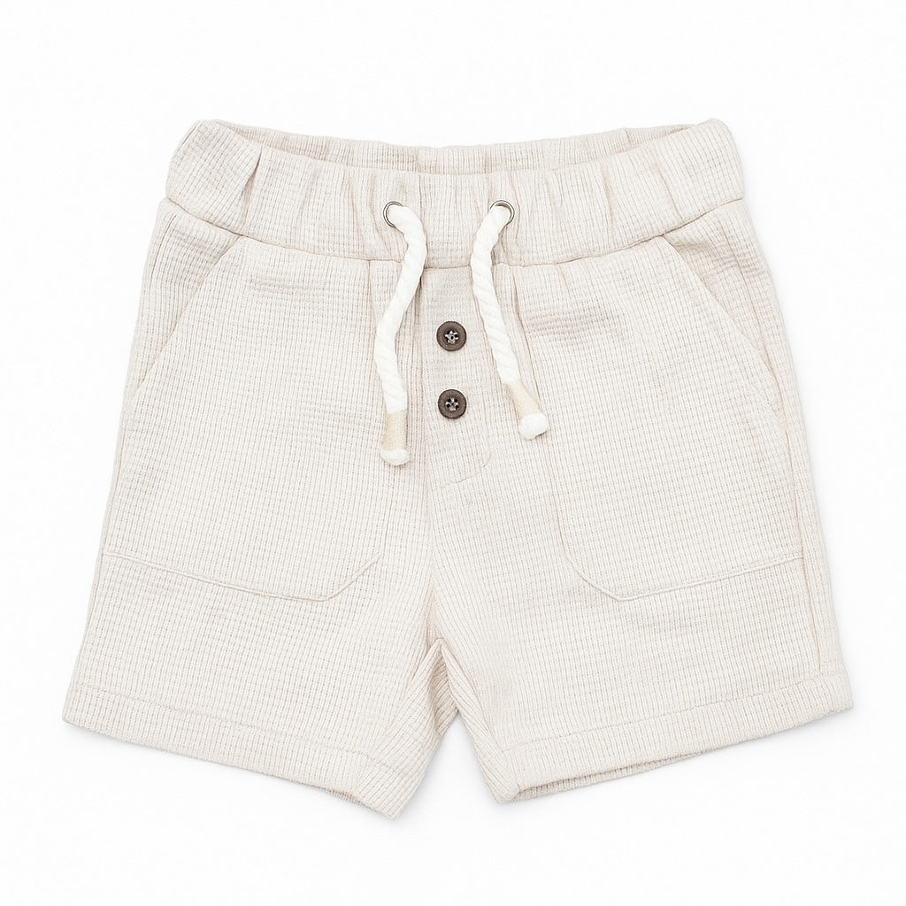 BUTTON STYLE OFFWHITE SHORTS