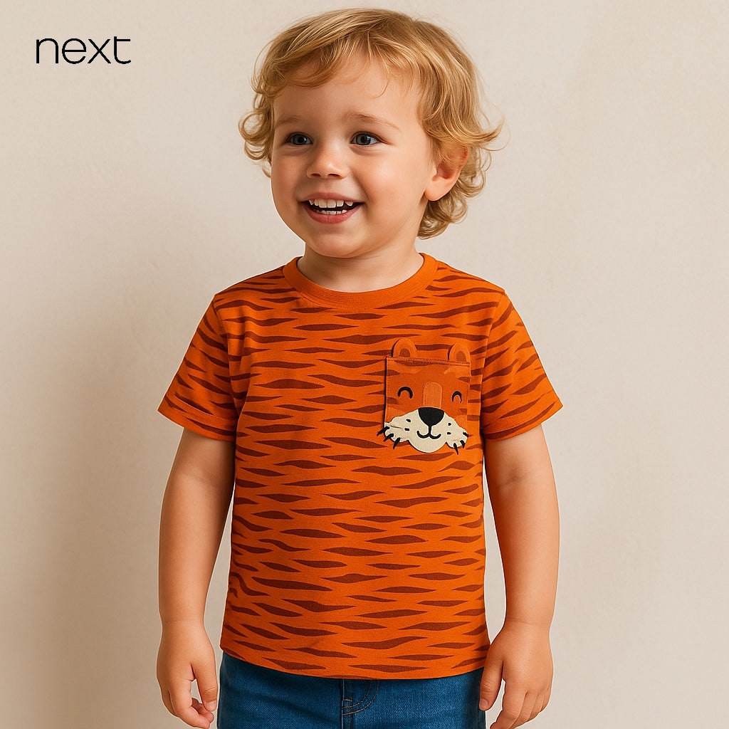 Orange tiger t-shirt