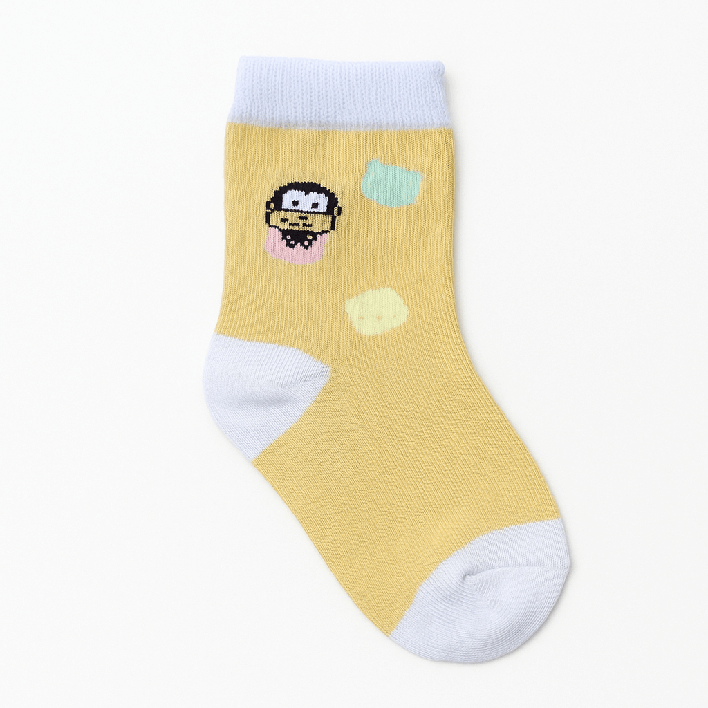 MONKEY FACE YELLOW SOCKS