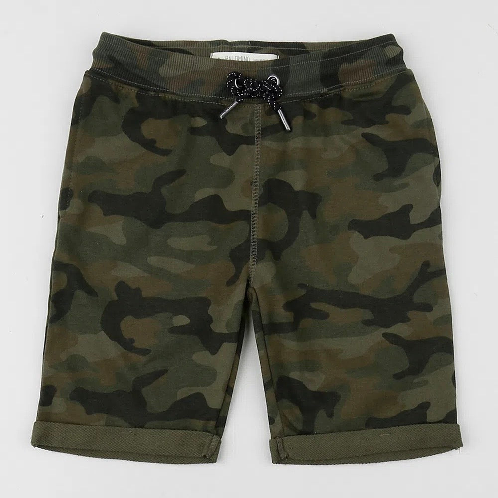 Camouflage terry shorts