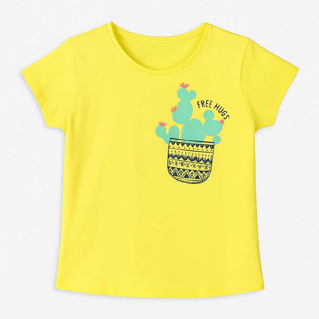 Cactus vase appliqué t-shirt