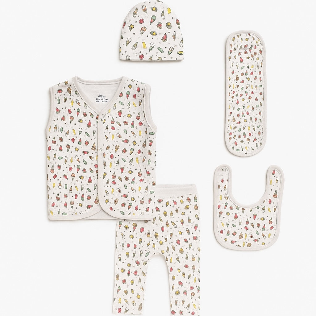 ICE CREAM ALLOVER 5pc SET WITH BURP
