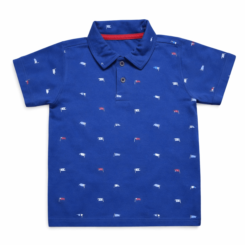 TINOMINO BLUE PRINTED POLO SHIRT