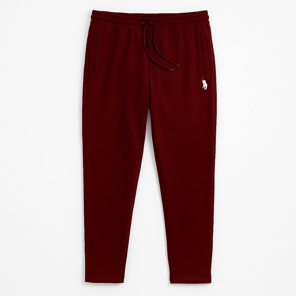 Light fabric maroon summer casual trouser