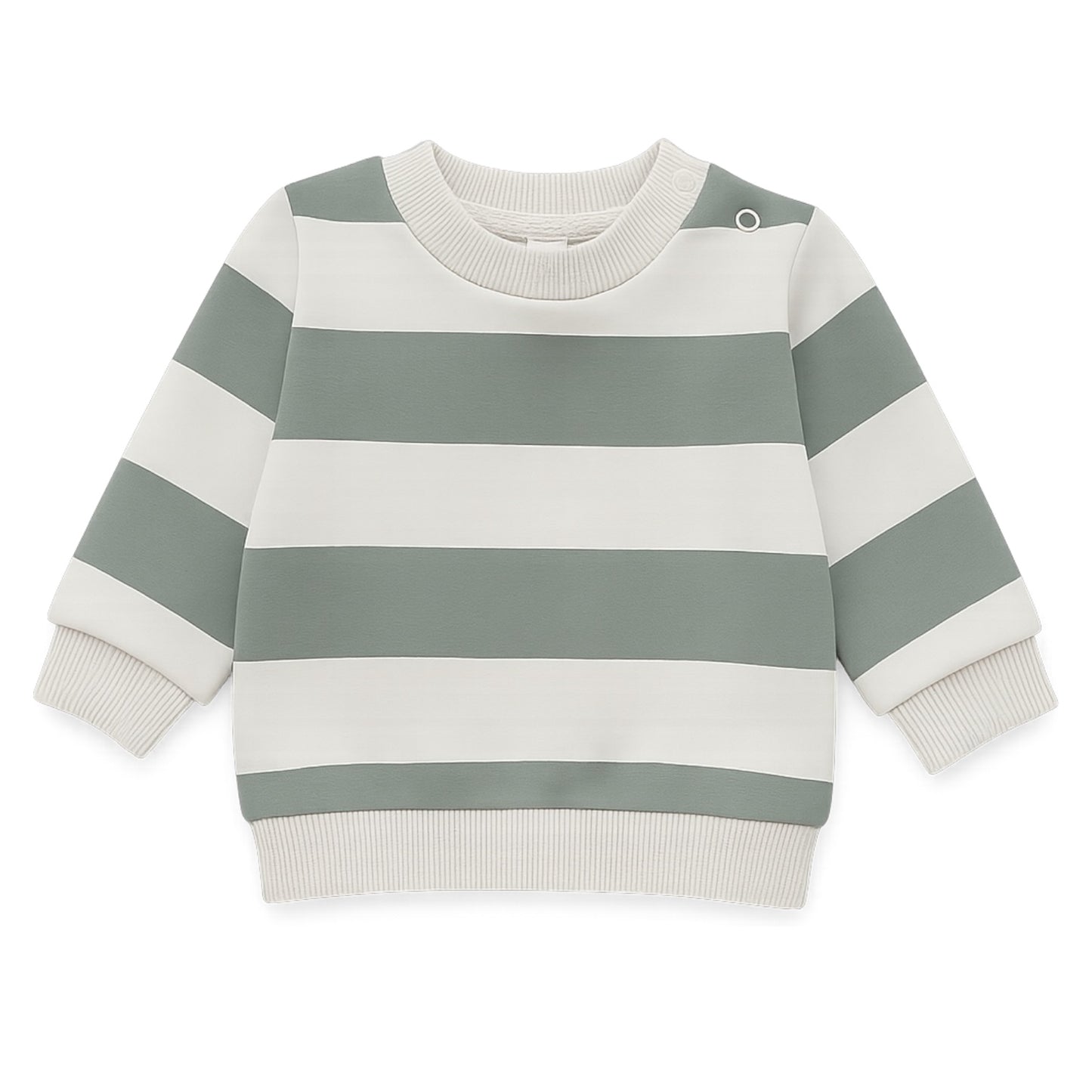 LIGHT GREEN STRIPES SWEATSHIRT