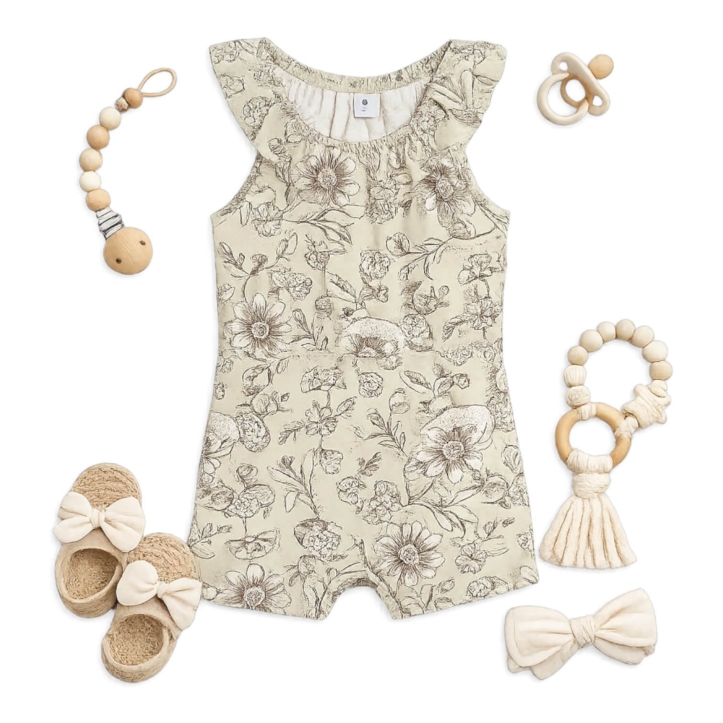 LIGHT GREEN FLORAL JUMPSUIT