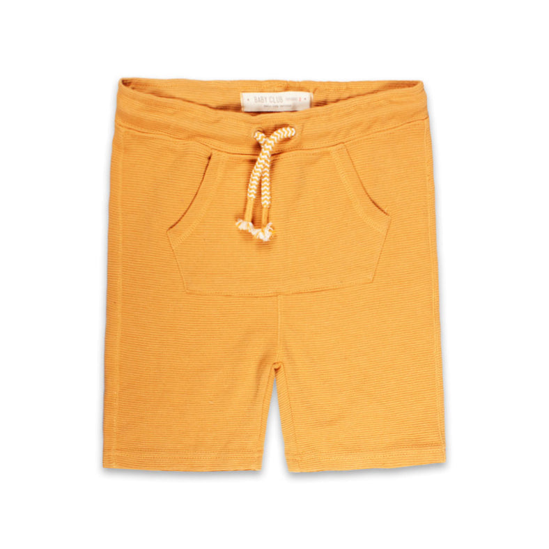 Light orange kangaroo pocket shorts