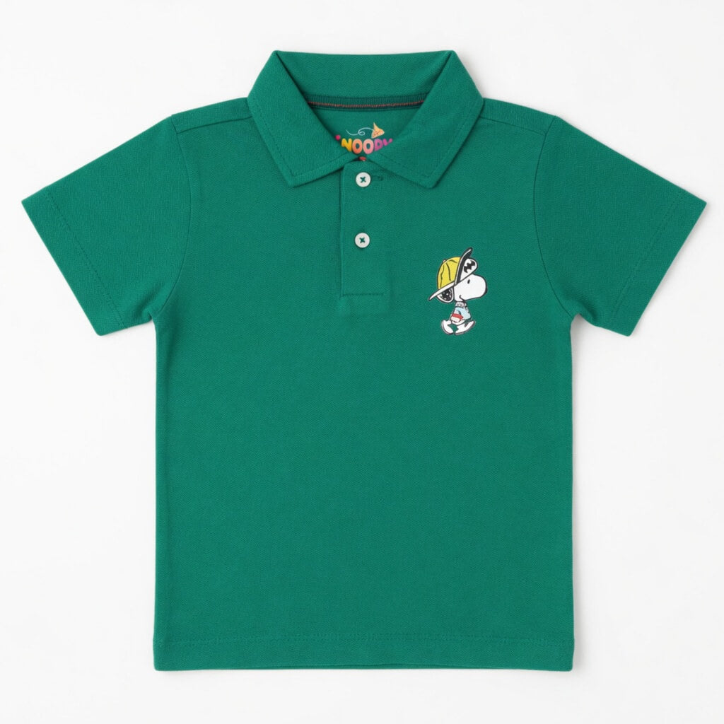 GREEN PRINTED POLO SHIRT