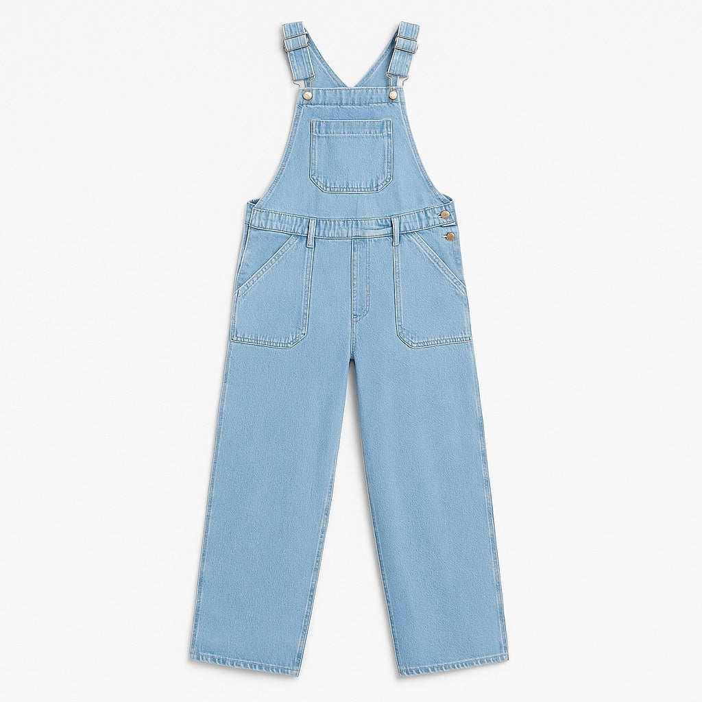 STRAIGHT DENIM DUNGAREES