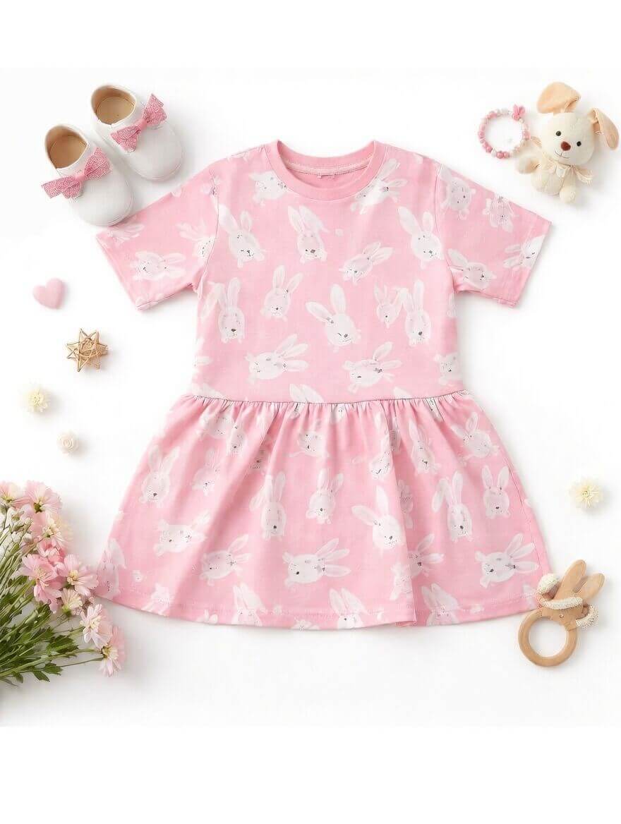 BUNNY PRINTED FROCK