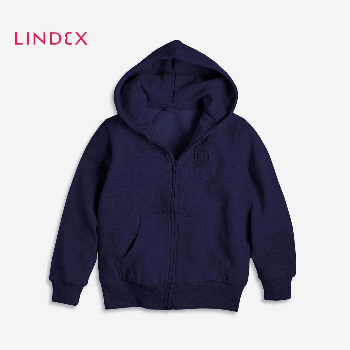 POCKET EMBROIDERY NAVY BLUE HOOD
