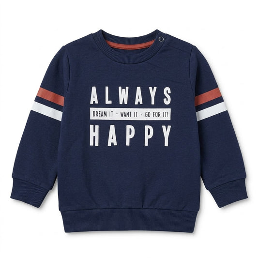 PRINTED BLUE SWEATSHIRT