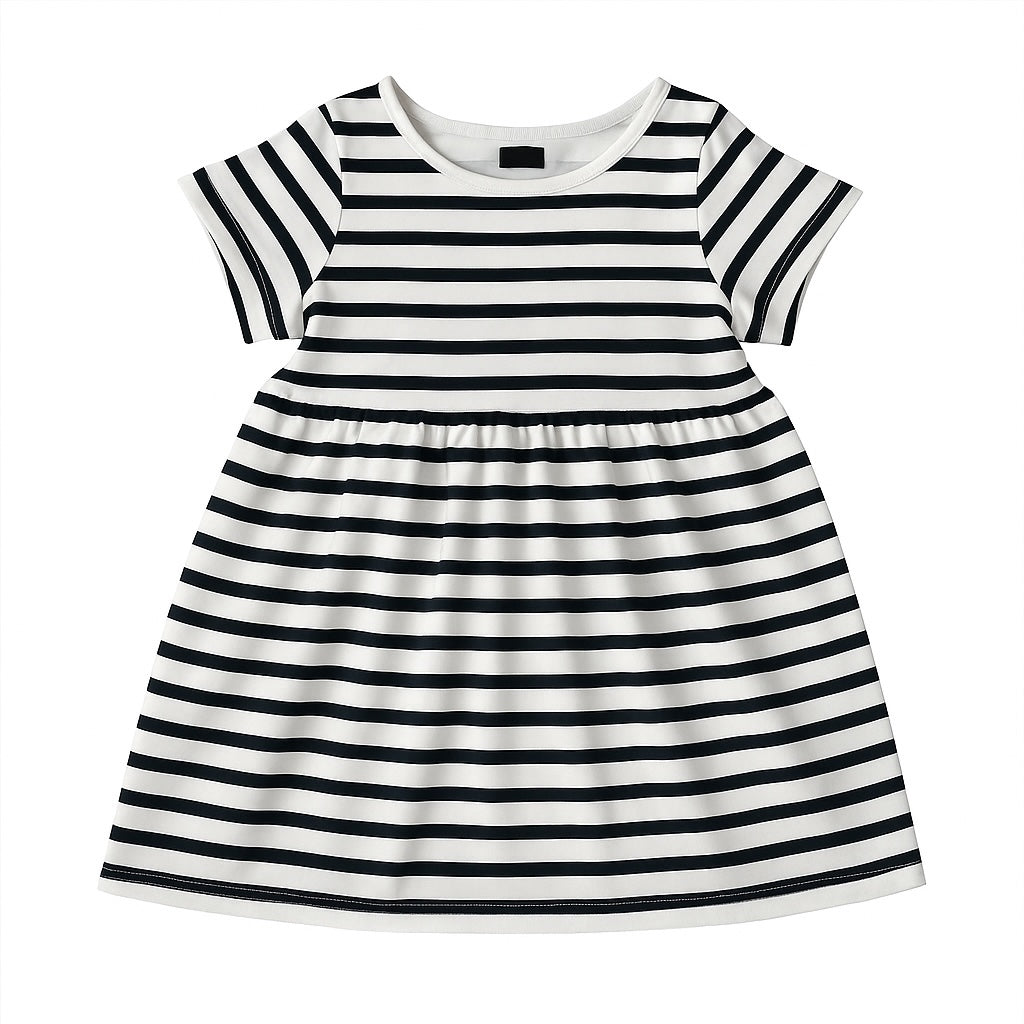 STRIPE BLACK AND WHITE FROCK